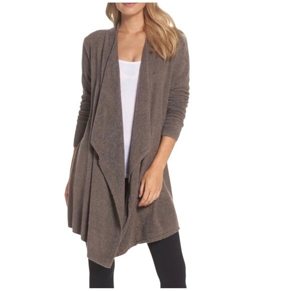 Barefoot Dreams Cardigan CozyChic Lite Island Wrap Light Brown Women’s Size XS/S - Picture 1 of 13